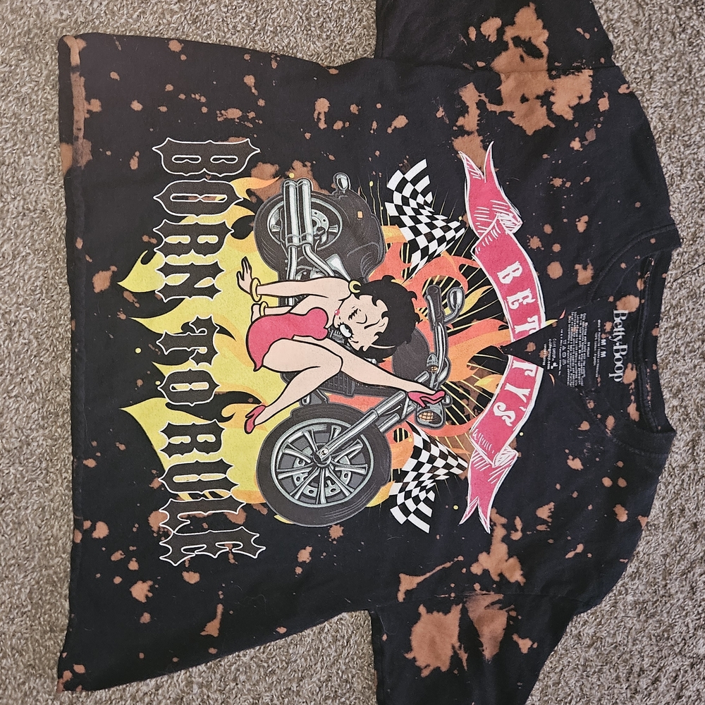 Betty Boop Black and Orange Kids T-Shirt